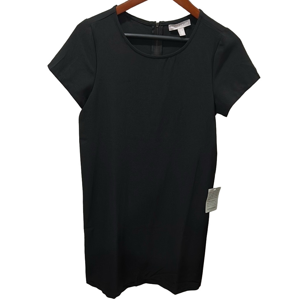 Chelsea28 Black Fitted Cuffed Sleeve Midi Dress size XS NWT..